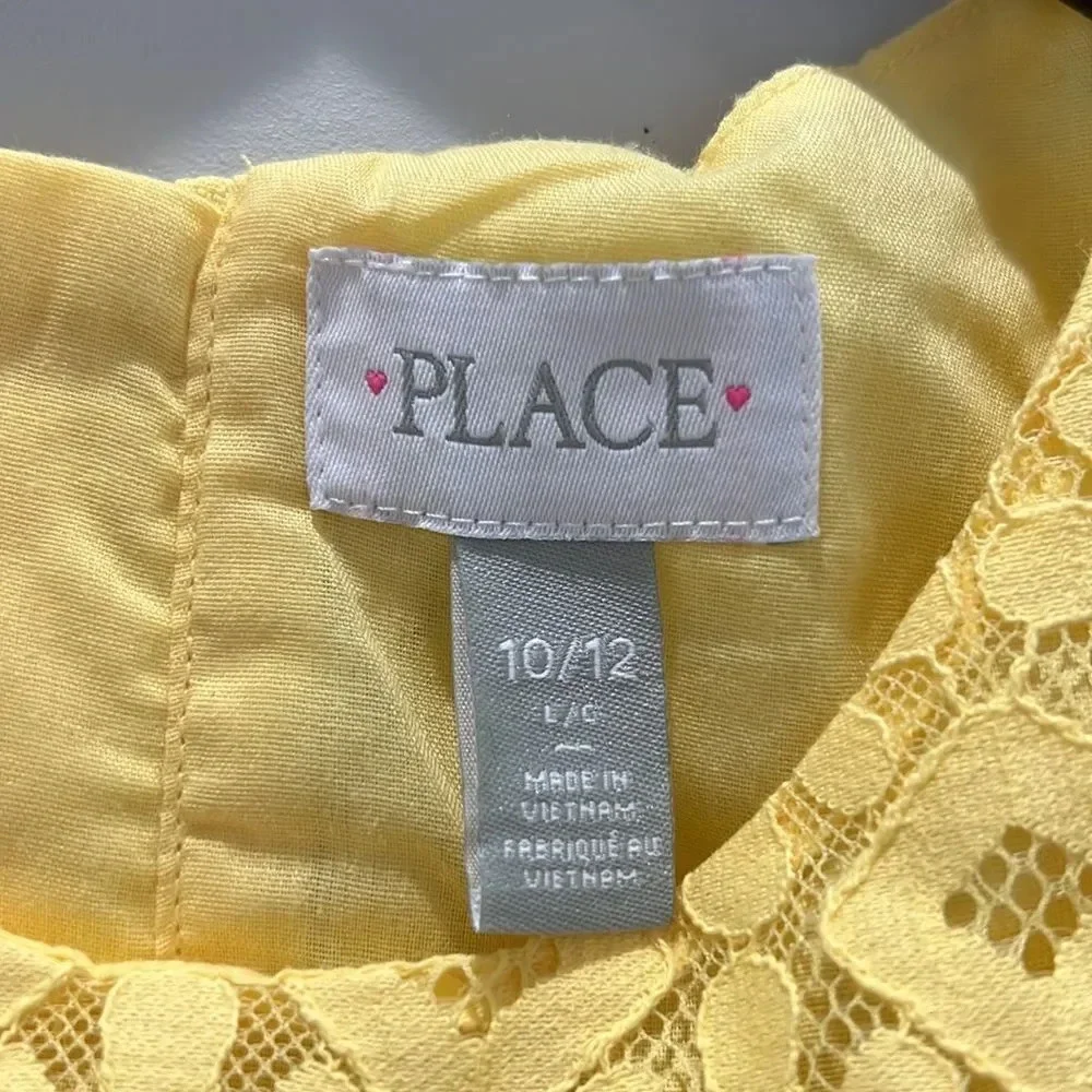 Childrens Place size 10-12 yellow dress